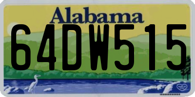 AL license plate 64DW515
