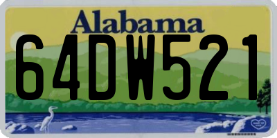 AL license plate 64DW521
