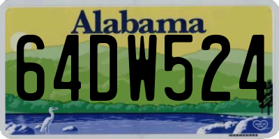 AL license plate 64DW524