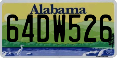 AL license plate 64DW526