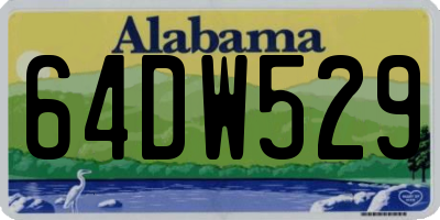 AL license plate 64DW529