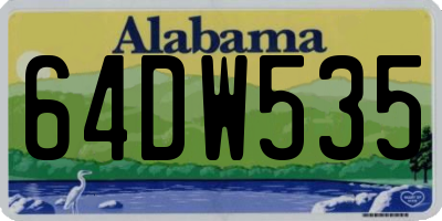 AL license plate 64DW535