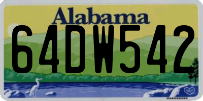 AL license plate 64DW542