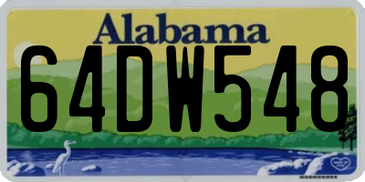 AL license plate 64DW548
