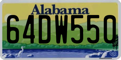 AL license plate 64DW550
