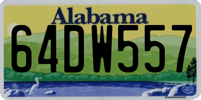 AL license plate 64DW557