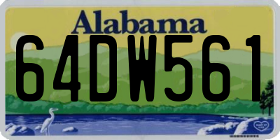 AL license plate 64DW561