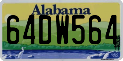 AL license plate 64DW564