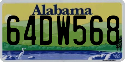 AL license plate 64DW568