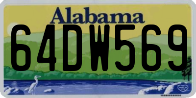 AL license plate 64DW569