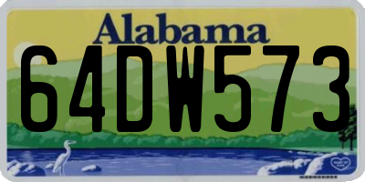 AL license plate 64DW573
