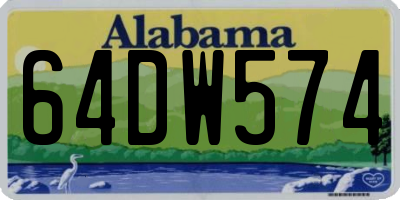 AL license plate 64DW574