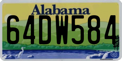 AL license plate 64DW584