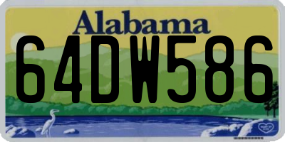 AL license plate 64DW586