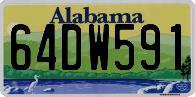 AL license plate 64DW591