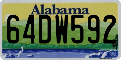 AL license plate 64DW592
