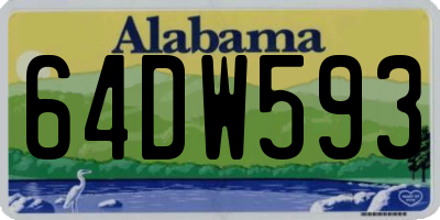 AL license plate 64DW593
