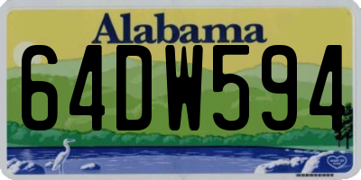 AL license plate 64DW594