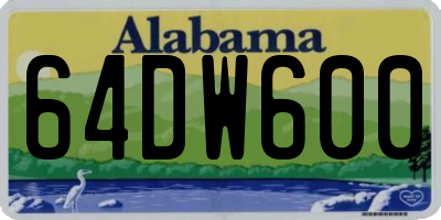 AL license plate 64DW600
