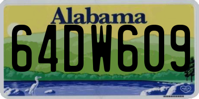 AL license plate 64DW609