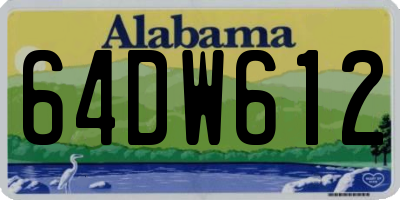 AL license plate 64DW612