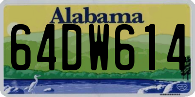 AL license plate 64DW614