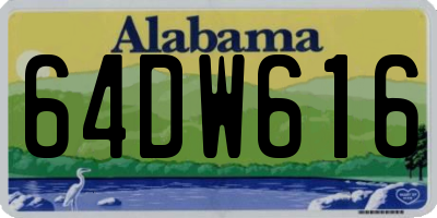 AL license plate 64DW616