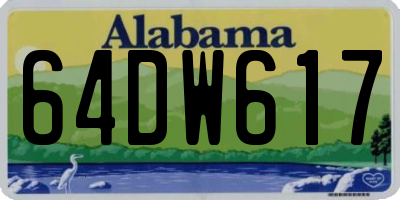 AL license plate 64DW617