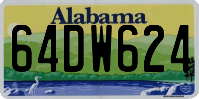 AL license plate 64DW624