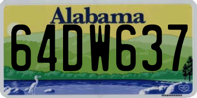 AL license plate 64DW637