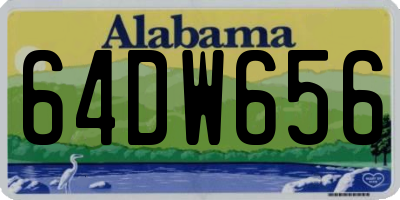 AL license plate 64DW656