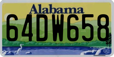 AL license plate 64DW658