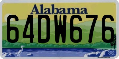 AL license plate 64DW676