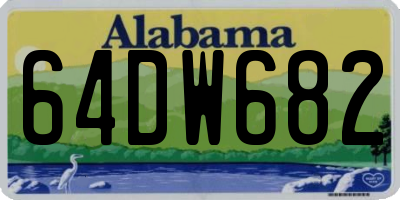 AL license plate 64DW682