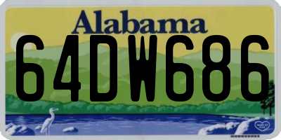 AL license plate 64DW686