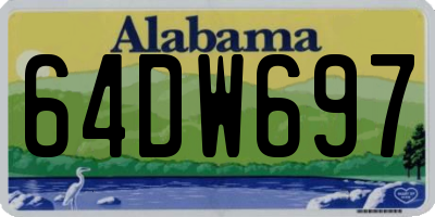 AL license plate 64DW697