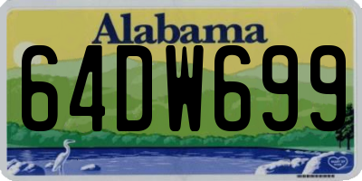 AL license plate 64DW699