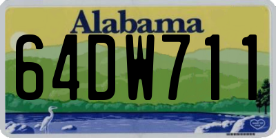 AL license plate 64DW711
