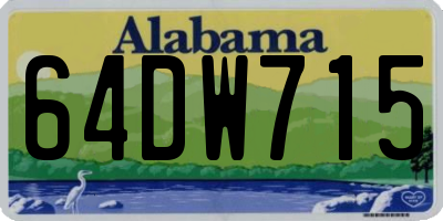 AL license plate 64DW715