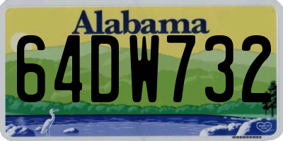 AL license plate 64DW732