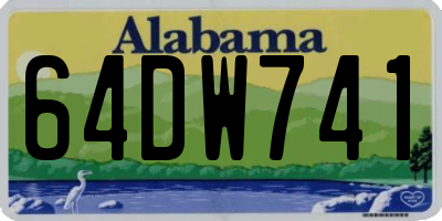 AL license plate 64DW741
