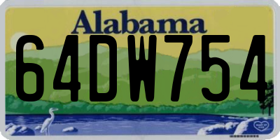 AL license plate 64DW754