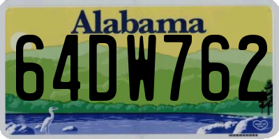 AL license plate 64DW762