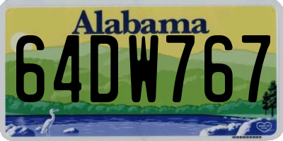 AL license plate 64DW767