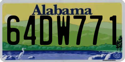 AL license plate 64DW771