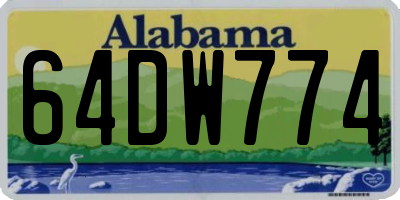 AL license plate 64DW774