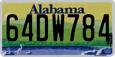 AL license plate 64DW784
