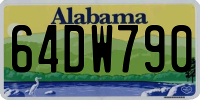 AL license plate 64DW790