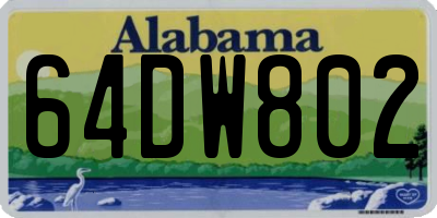 AL license plate 64DW802