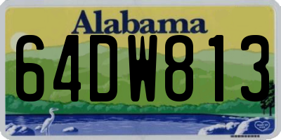AL license plate 64DW813